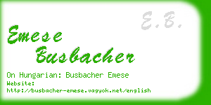 emese busbacher business card